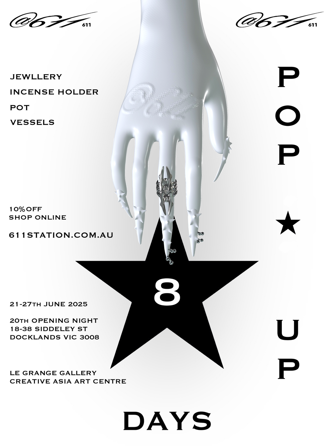 PART II @611 UPCOMING POP-UP AT DOCKLANDS MELBOURNE｜JUNE 2025