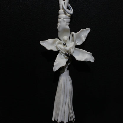 Pure White 0rchid bag chain