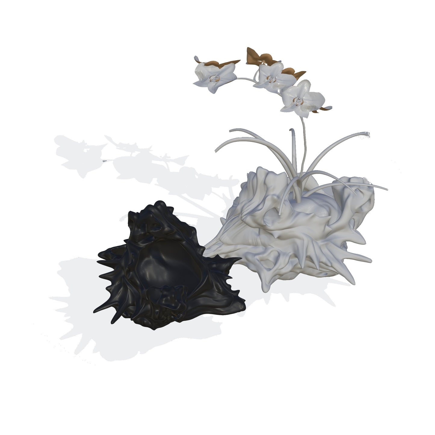 VESSEL 404 (Small) BLACK-FDM-Slik texture