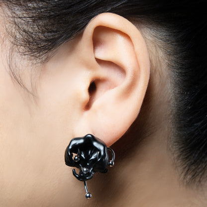 0RCHID HUSK EARRING-BLACK
