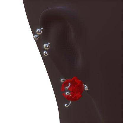 0RCHID HUSK EARRING-RED