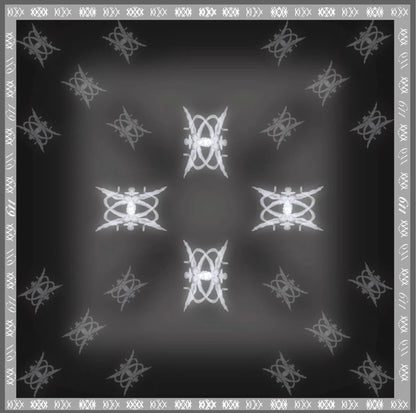 0RCHID CIPHER SILK SCARF