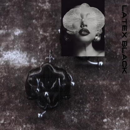 0RCHID HUSK EARRING-BLACK